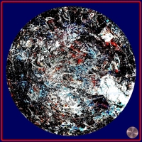 Petrified nr. 47 - Multicolor over Dark Teal